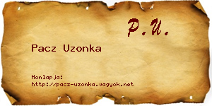 Pacz Uzonka névjegykártya